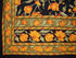 India Arts French Floral Tab Top Curtain Drape Panel Cotton 44" x 88" Amber Black...