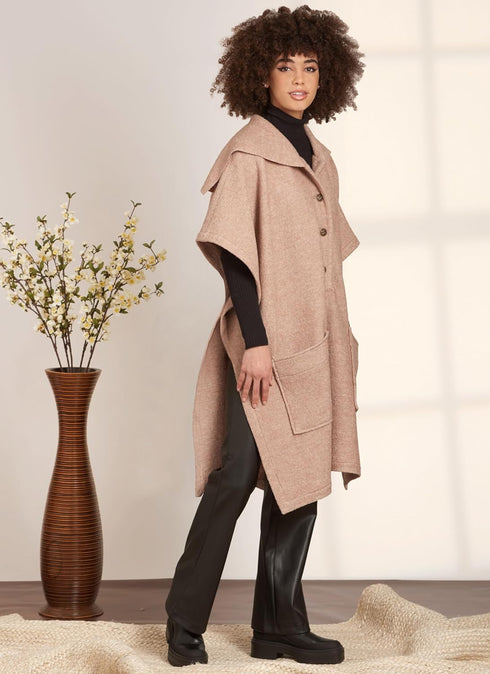 Simplicity Misses' Ponchos Sewing Pattern Kit, Code S9649, Sizes S-M-L-XL-XXL, Multicolor...