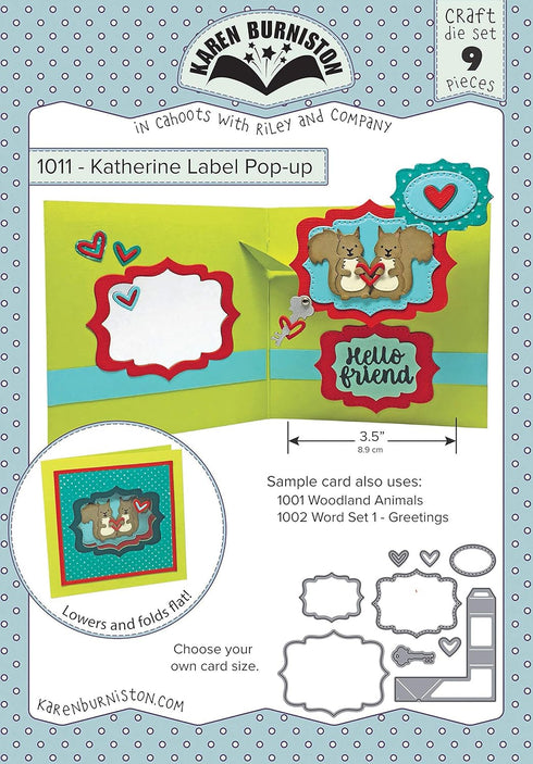 KB Riley Karen Burniston Katherine Label Pop-Up Die Set 1011...
