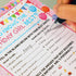 Skylety The Birthday Girl Best, 50 Pieces Birthday Party Activity Game Card Set Who Knows Her Best Girl Birthday Party Activity Themed Party Decor...