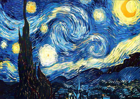 NIHO-JIUMA Van Gogh Starry Night Diamond Painting Kits,5D Diamond Art Van Gogh Full Drill Craft Painting Gift for Adult?¡éHome Decor(20x30cm/8x12 ...