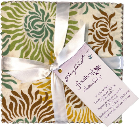 Freshcut Charm Pack (30 Pieces) by Heather Bailey for FreeSpirit 6 x 6 inches (15.2 cm x 15.2 cm cm) Fabric Squares...