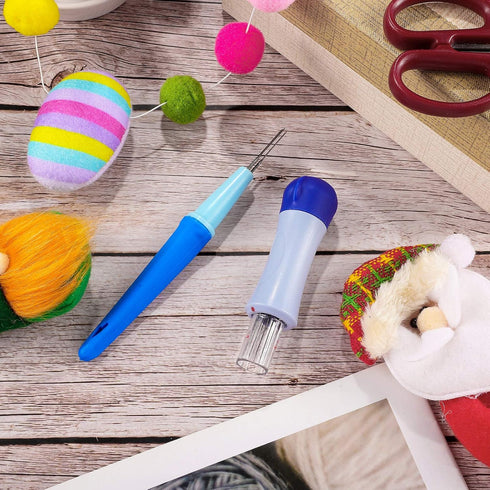 WILLBOND Needle Felting Tool Pen Style with 3 Needles and Punch Style Tool with 7 Barbed Wool Accessories for DIY Patchwork Wool Crafts Making Fel...