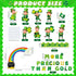 64 Pcs St. Patrick's Day Bulletin Board Decoration St. Patrick's Day Bulletin Board Cutout Lucky Shamrock Bulletin Board Border for Irish Clover C...