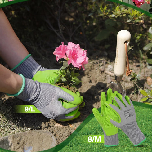 WORKPRO 6 Pairs Garden Gloves, Work Glove with Eco Latex Palm Coated, Working Gloves for Weeding, Digging, Raking and Pruning(M)...