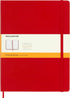 Moleskine Classic Notebook, Hard Cover, XL (7.5" x 9.5") Ruled/Lined, Scarlet Red, 192 Pages...