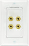 Mediabridge™ Speaker Wall Plate w/Binding Posts (2 Pair) - Free Low Voltage Metal Mounting Bracket (1-Gang) Binding Post 2-Piece Inset Wall Plate ...
