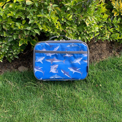 FlowFly Kids Lunch box Insulated Soft Bag Mini Cooler Back to School Thermal Meal Tote Kit for Girls, Boys, Shark...