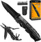 RoverTac Pocket Knife Tactical Folding Knife Multi Tool Survival Camping Knife, Multitool Knife Pliers Bottle & Can Opener 9-Pack Screwdrivers Lin...