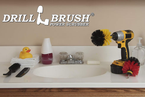 Spin Brush Cleaning Kit - Drill Brush - Concrete, Brick, Fireplace, Stone - Bird Bath - Garden Statuary - Bathroom Accessories - Soap Scum, Hard W...