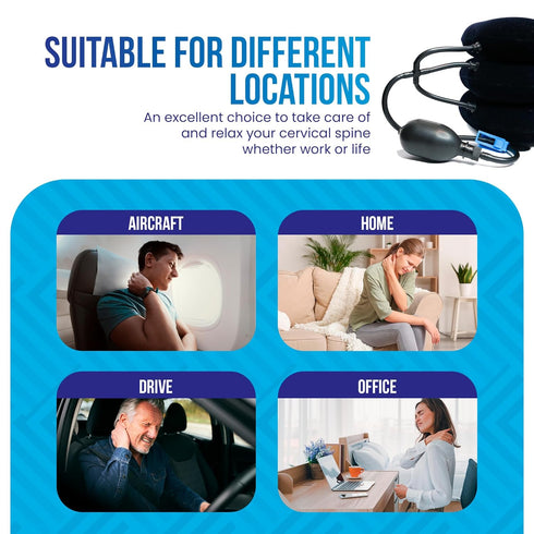 Three Tube Cervical Traction Device - Neck Decompression Devices for Neck Pain Relief - Adjustable Neck Stretcher - Helps to Relieve Pressure on t...