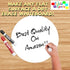 Table Spots Dry Erase Dots for Classroom Tables | Premium Vinyl No Staining! No Shadowing! 10 Pack, Large 12" Circles, White, Whiteboard...