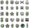 TOAOB 30pcs Green Large Hole European Beads Antique Silver Metal Rhinestone Rondelle Spacer Charms Beads Assortments for Bracelets Necklaces Jewel...