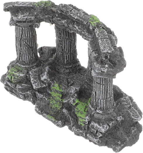 PRETYZOOM Resin Roman Column Ornament, Miniature Column for Aquarium Decorations, Aquarium Decorative Accessories, Fish Aquarium Rock Cave for Shr...