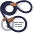 Mile High Life Slip Leads for Dogs | Heavy Duty Dog Training Leash | 6 Feet No Pull Slip Leashes w Leather Tip | Navy Rope Lead for Dogs Outside...