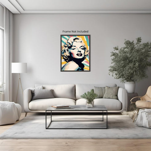 Posterizer 1 pcs- Marilyn Monroe inspired-glam chic retro print-Famous Figures Art Collection-Abstract & Modern Art- Living Room Bedroom Decor- un...