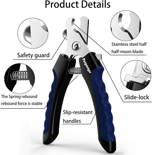 Dog Nail Clippers,Dog Nail Trimmers with Safety Guard for Small Medium Large Breed Dog & Cat to Avoid Over Cutting,Professional Grooming Tool with...