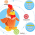 Hopearl Talking Chicken Repeats What You Say Walking Chick Electric Interactive Animated Toy Speaking Plush Buddy Gifts for Toddlers Birthday, 9''...