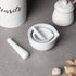 LEETOYI Porcelain Small Mortar and Pestle, Ceramic Herb Grinder Pill Crusher Set, 3.3 inch White...