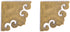 Brass Curled Box Corner Plate – Set of 2, 3.3", by Hardware Philosophy...