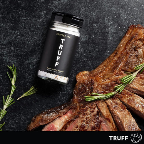 TRUFF Black Truffle Salt, Fine and Coarse Sea Salt, Dried Black Summer Truffles, Specialty Seasoning for A Truly Aromatic Flavor Experience, For t...