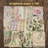 200 Pieces Vintage Scrapbook Supplies Pack, Vintage Nature Plant Flower Scrapbook Paper Art Journaling Kit for Bullet Journals Planners Collage De...