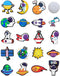 Space Charms for Croc Clog shoes Decoration, Sports Charm for Shoe & Bracelet Wristband Party Gifts...