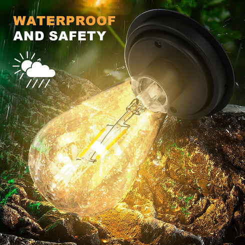 Replacement Solar Light Tops-Solar Light Bulbs for Outside-Solar Lanterns Outdoor Waterproof 2 Pack,One Thing, Three Uses, Multifunctional Size Co...