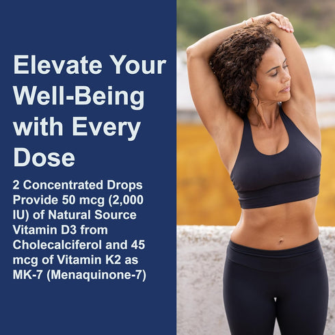 Carlson Super Daily D3 + K2, 50 mcg D3 + 45 mcg MK-7, Heart & Bone Health, 360 Liquid Drops, 10.16 ml...