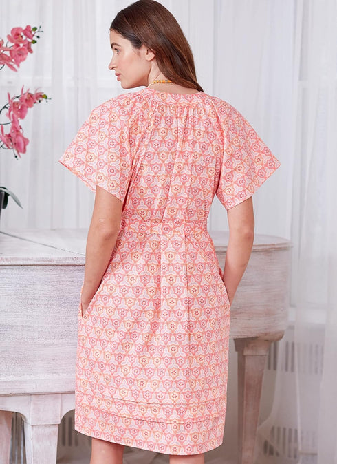 McCall's Misses' Raglan Sleeve Dress Sewing Pattern Kit, Code M8212, Sizes XS-S-M, Multicolor...
