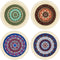 4 Pieces Rug Table Coasters Table Drink Holders Oriental Design Fabric Carpet Drink Mats Oriental Design Fabric Elegant Carpets Kitchen and Bar Ma...