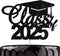 graduation party cake topper Class of 2025 cake topper graduation ceremony cake decoration (Black)...