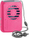 O2COOL Personal Travel Rechargeable Battery Powered Neck Cooling Fan, Single Pack (Pink)...