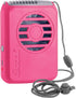 O2COOL Personal Travel Rechargeable Battery Powered Neck Cooling Fan, Single Pack (Pink)...