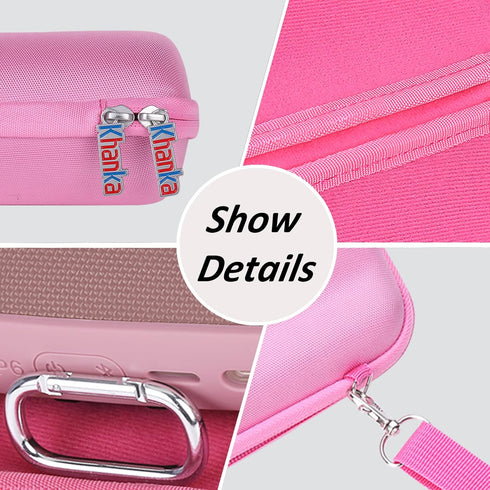 Khanka Hard Travel Case + Silicone Case Replacement for JBL Flip 6 Waterproof Portable Bluetooth Speaker (Pink)...