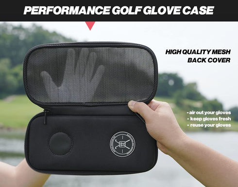 Handy Picks Performance Golf Glove Case - Golf Gloves Holder Case That Protects n Keeps Your Golf Gloves Neat n Dry - Air Flows Through on The Bac...
