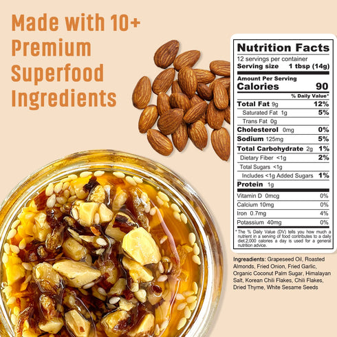 SAUCE UP 100% Natural Nut-Crunch 6oz- Premium Ingredients, Vegan, Keto, GF, Zero Msg, Flavor Bomb, (Roasted, Crunchy, Nutty, Sweet, Flavorful, Sav...