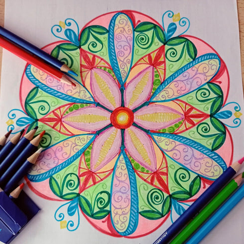 6 Pieces Mandala Dot Painting Tool Stencils Template Set, 4/8/12/16 Segment Creative Mandala Stencils Reusable Painting Stencils for DIY Painting ...