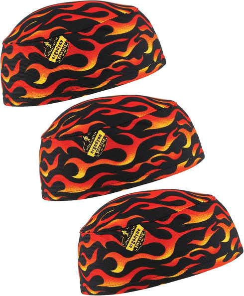 Ergodyne unisex adult 3-pk Cap, Flames, One Size US...