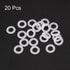 uxcell Silicone O-Rings, 7mm OD 4mm ID 1.5mm Width VMQ Seal Gasket for Compressor Valves Pipe Repair, White, Pack of 20...