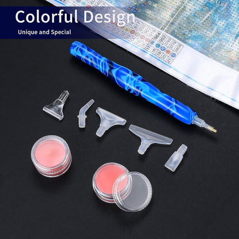 YOUYIDUN Diamond Art Painting Pen Accessories Kit, 5D DIY Diamond Art Painting Pens Tips Tools with Various Tips and Clay, Resin Diamond Art Paint...