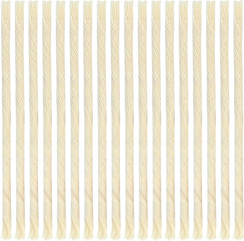Ner Mitzvah Natural Smokeless Cotton Wicks – 50 Count (Approx.) 39 Ply Thin for Oil Cup Candle – Replacement Wicks...