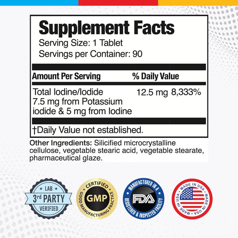 Brain Basics Ultra Iodine Complex Supplement for Thyroid Support, Iodine and Potassium Iodide in One, Iodine Supplement for Thyroid and Brain Heal...