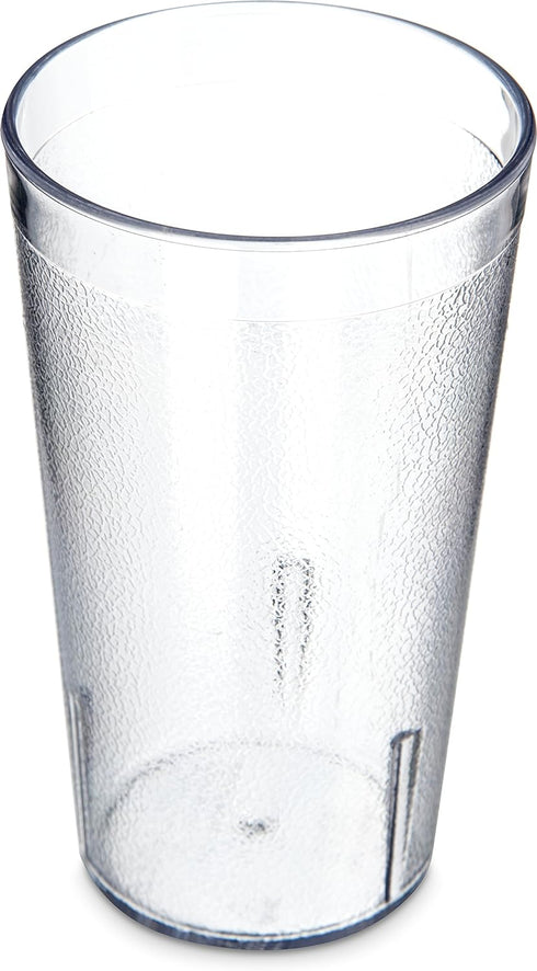 Carlisle FoodService Products 52128107 Stackable ShatterResistant Plastic Tumbler, 12 oz., Clear (Pack of 6)...