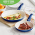 GreenLife Non Stick Fry Pan Set (7" & 10"), Non-Toxic PFAS-Free Ceramic Skillets, Dishwasher & Oven Safe, Egg Omelet Frying Pans, Stay- Cool Handl...