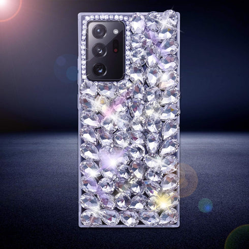 Bonitec for Samsung Galaxy Note 20 Ultra 5G Case 3D Glitter Sparkle Bling Case Luxury Shiny Crystal Rhinestone Diamond Bumper Clear Gems Protectiv...