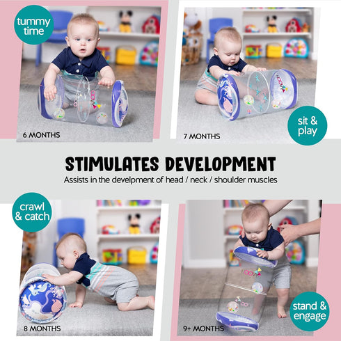 Hoovy Infant Crawling Toys | Toys for Crawling Babies | Crawling Toys for Babies 6-12 Months | Beginner Crawl Along Baby Roller | Drop Maze Tummy ...