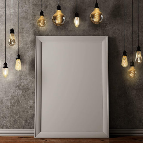 HEWASOL Spiral Dimmable LED Edison Bulbs G80E26 Screw, Non Flicker, 4W Retro Filament LED Vintage Light Bulbs, Soft Warm White 2000K, High CRI95, ...