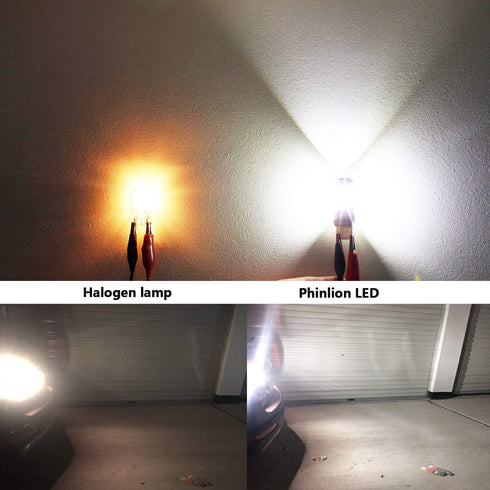 PHINLION 7440 7443 LED Reverse Light Bulbs, Super Bright T20 W21W 7441 7444 LED Replacement for Back Up DRL Turn Signal Parking Lights, 6000K Xeno...