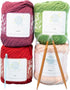mindfulknits - Beginners Washcloth Knitting Kit - Includes 100% Cotton Knitting Yarn + Circular Knitting Needles & Yarn Needle (Flora Colored Cott...